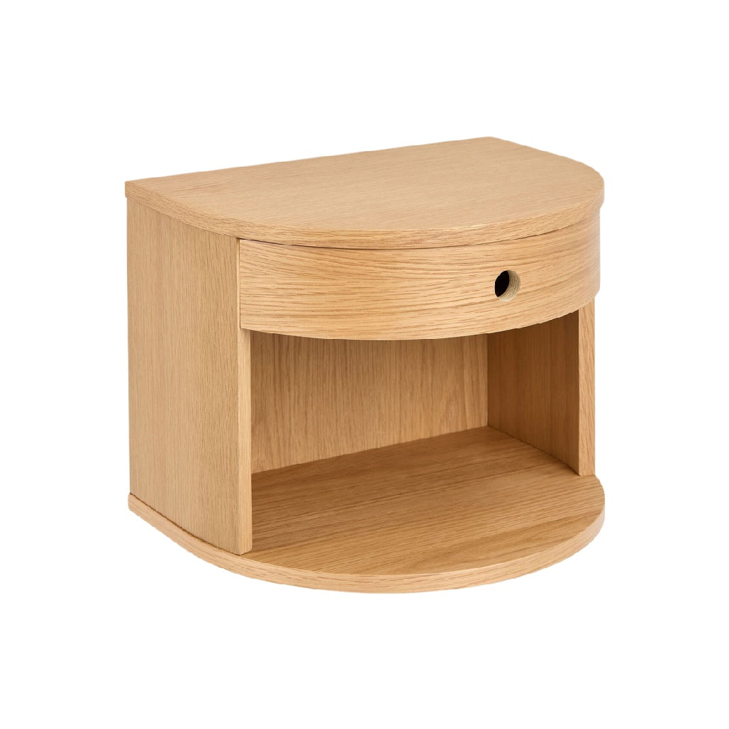 Mobiletto Angolare in Legno con Cassetto e Ripiano Inferiore